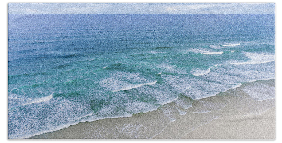 1x1 Beach Towel featuring the photograph The Atlantic Rolling At The Beach by Hannes Cmarits