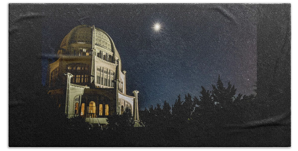 Bahai's Temple Beach Sheet featuring the photograph The Bahais Temple on a starry night by Sven Brogren