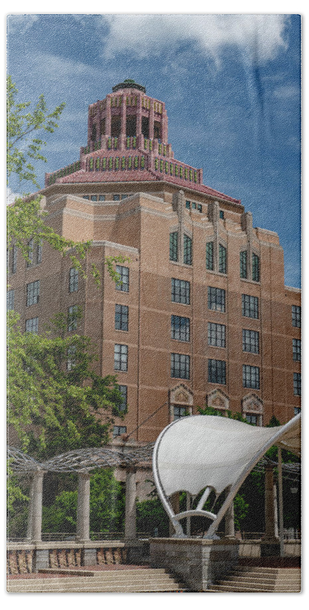 Asheville Beach Sheet featuring the photograph The City Hall by Joye Ardyn Durham