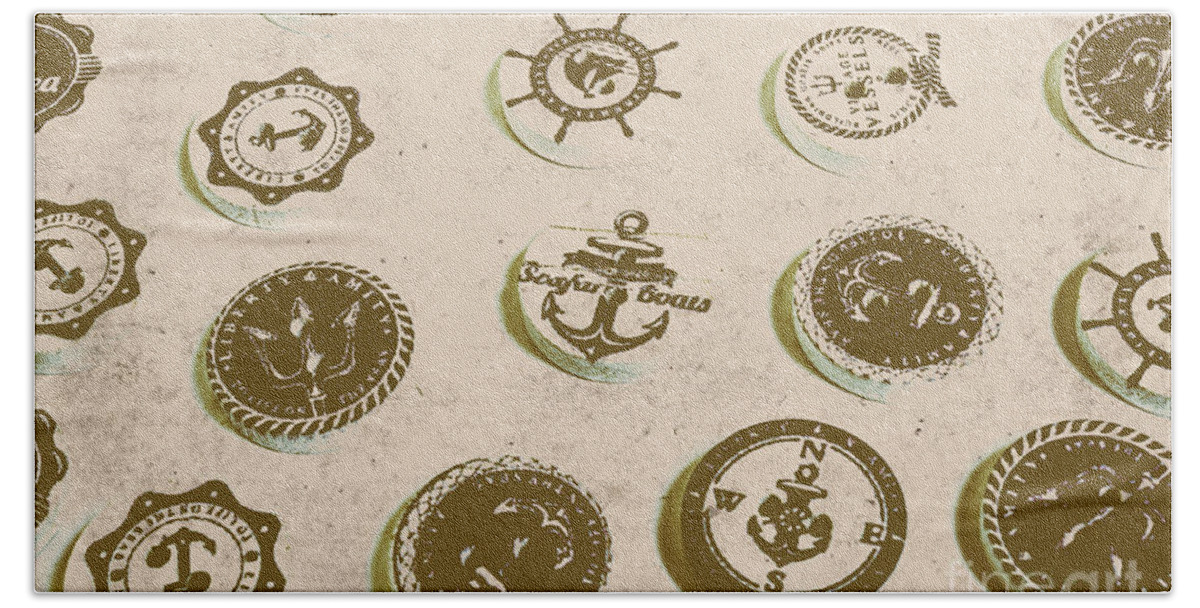 Vintage Beach Towel featuring the photograph The old button docks by Jorgo Photography