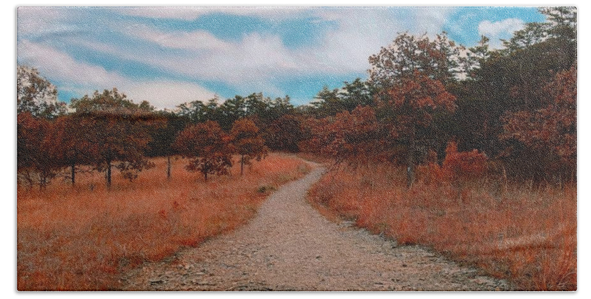 Hiking Beach Towel featuring the photograph The Path to Enlightenment by Chris Montcalmo