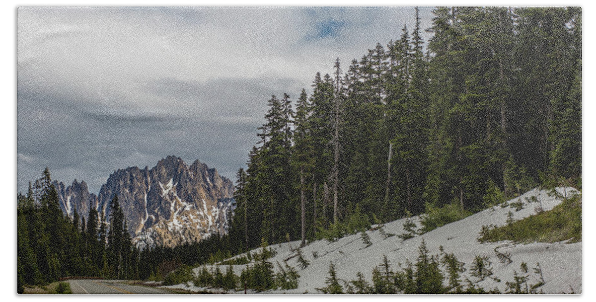 Mountain Beach Towel featuring the photograph A mountain at the end of the road, North Cascades National Park, Washington by Julieta Belmont
