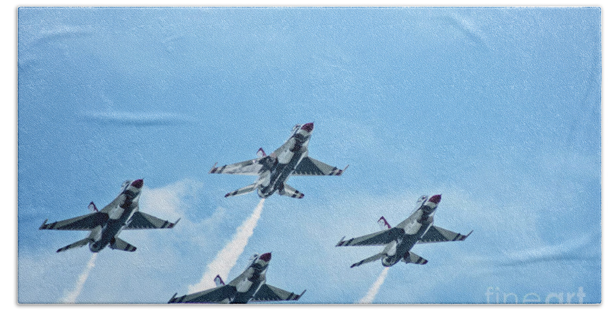 Air Beach Towel featuring the photograph Thunderbirds No.1 by Scott Evers