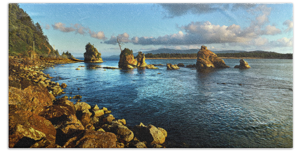 Oregon Beach Towel featuring the photograph Tillamook Bay Oregon, USA by TL Mair