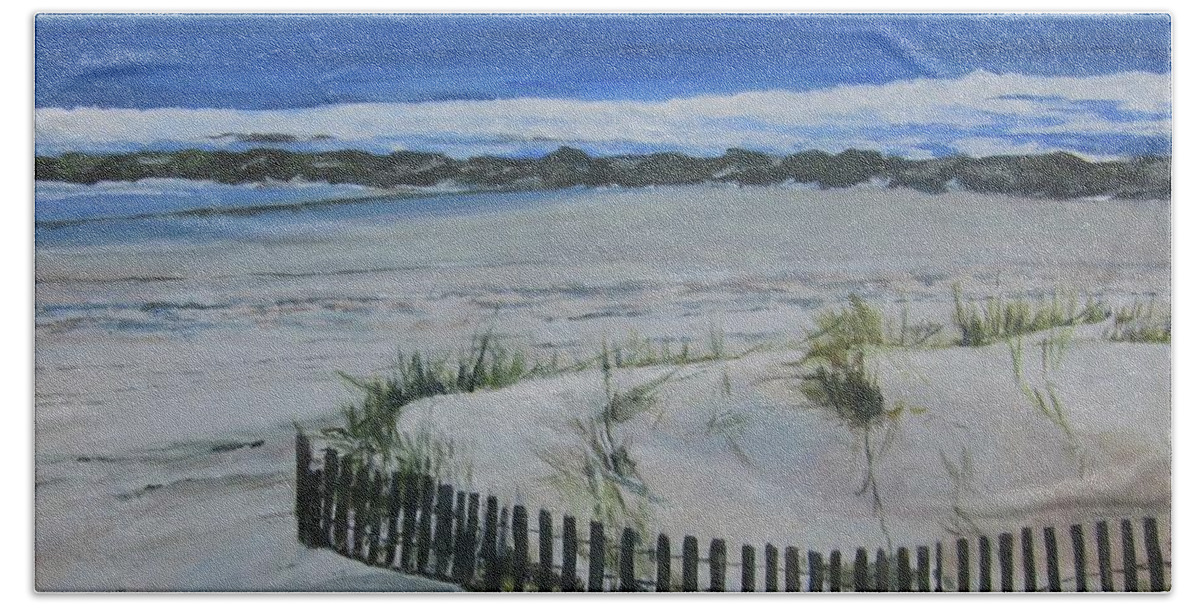 Acrylic Beach Towel featuring the painting Time Stands Still by Paula Pagliughi