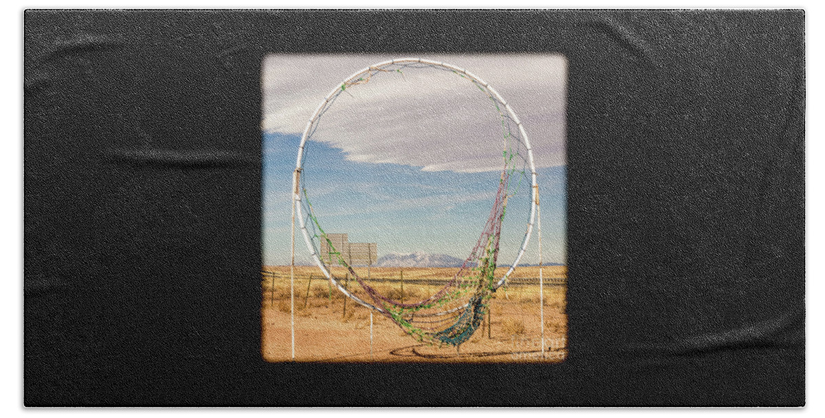 Torn Iconic Dreamcatcher Beach Sheet featuring the photograph Torn Iconic Dreamcatcher by Imagery by Charly