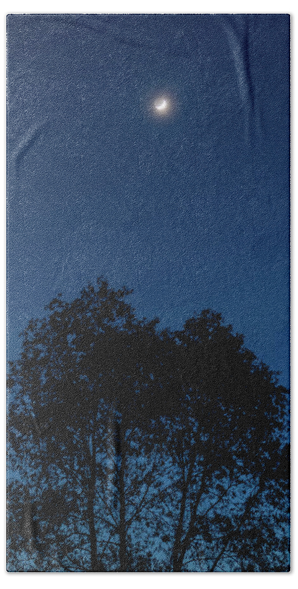 Moon Beach Towel featuring the photograph Tranquil Crescent by Arthur Oleary