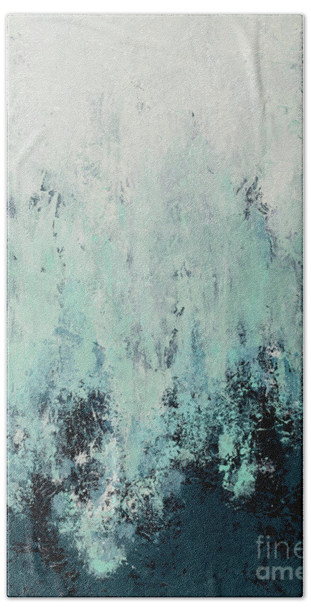 Abstract Beach Sheet featuring the painting Undertow by Kirsten Koza Reed