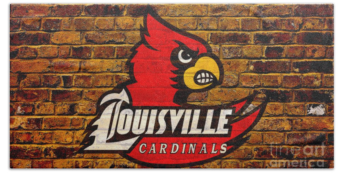 University of Louisville Cardinals Beach Towel by Steven Parker