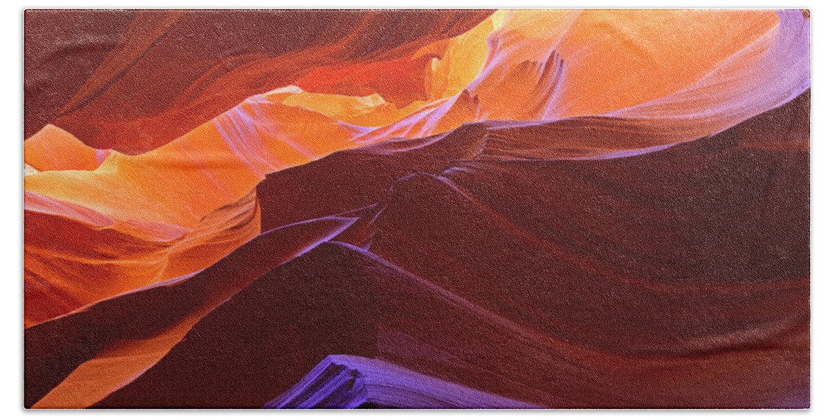 Antelope Canyon Beach Towel featuring the photograph Upper Antelope Canyon by Giovanni Allievi