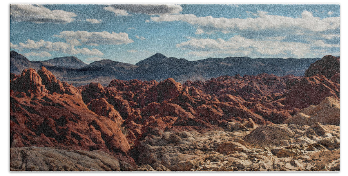 Rockscape Beach Sheet featuring the photograph Valley of Fire Rugged Colors by Daniel Adams