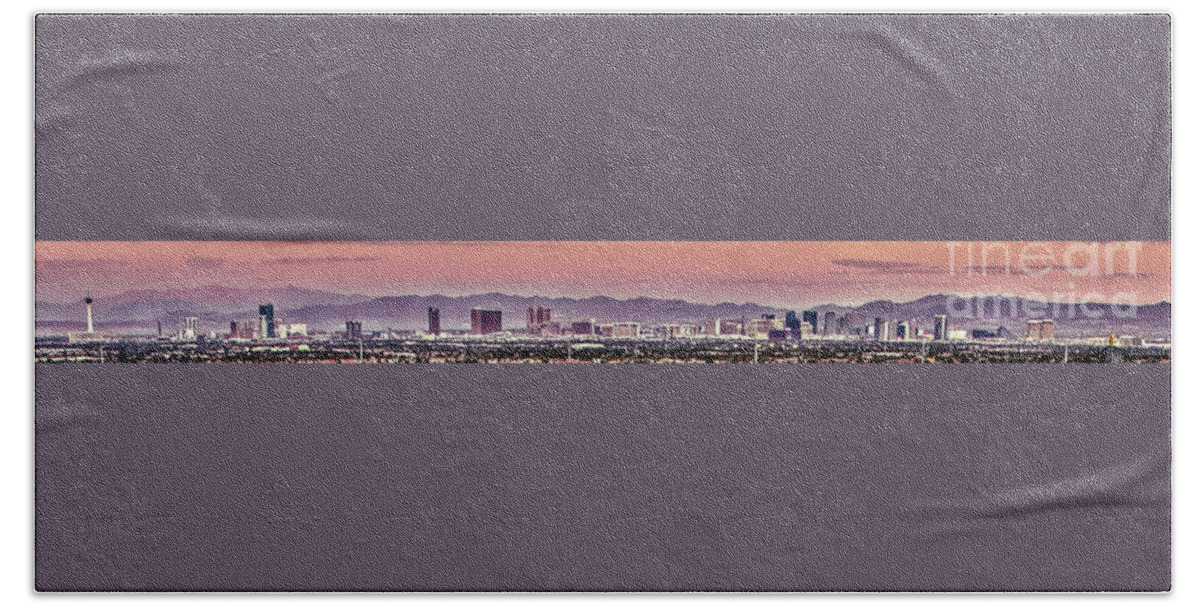  Beach Towel featuring the photograph Vegas Morning by Darcy Dietrich