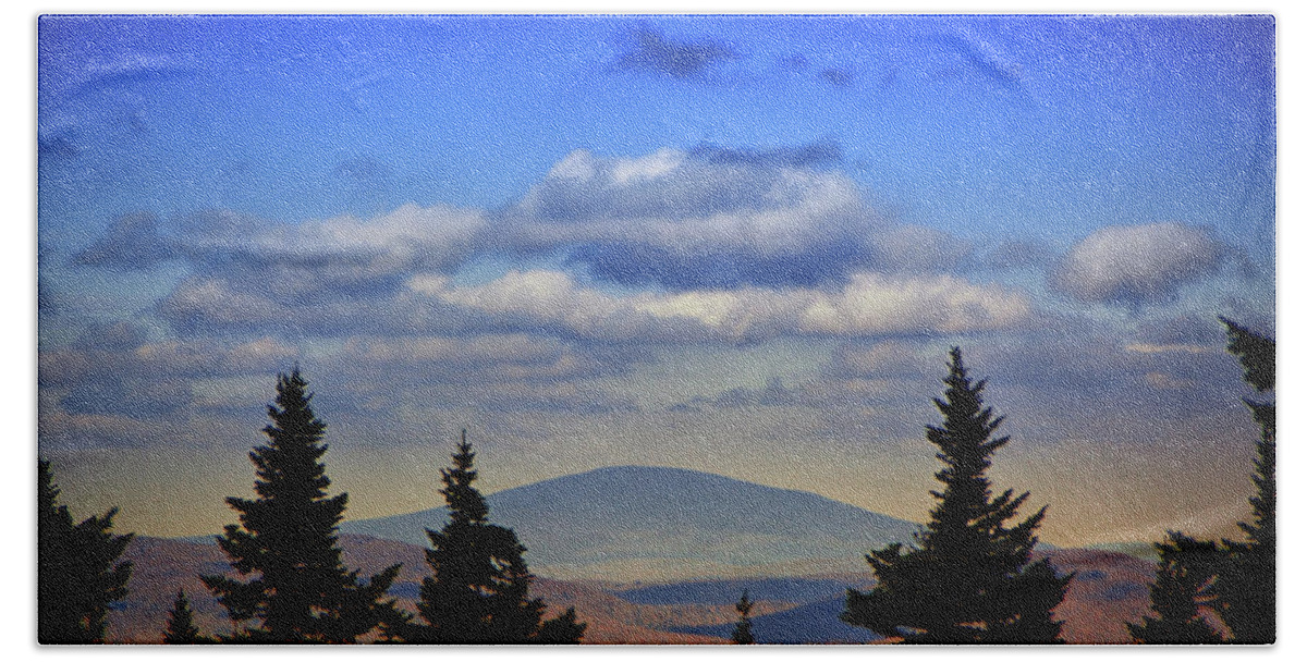 Glastenbury Mountain From Mount Greylock Summit Beach Towel featuring the photograph Glastenbury Mountain Vermont from Mount Greylock Summit by Raymond Salani III