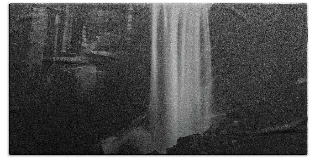 Black And White Beach Towel featuring the photograph Vernal Falls, Yosemite National Park, California by Julieta Belmont