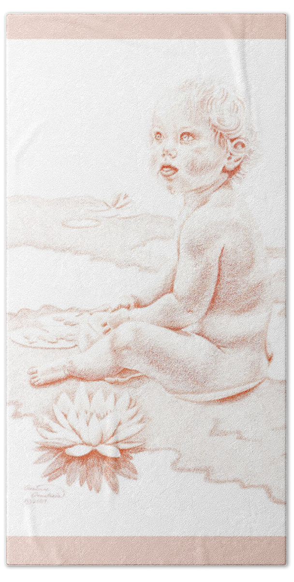 White Beach Towel featuring the painting Water Nymph by Adrienne Dye