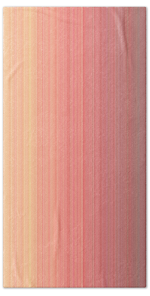 Stripes Beach Towel featuring the digital art Sunrise Stripes in Pink Yellow by Itsonlythemoon