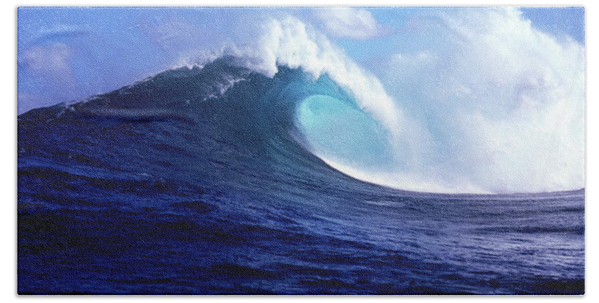 Photography Beach Towel featuring the photograph Waves Splashing In The Sea, Maui by Panoramic Images