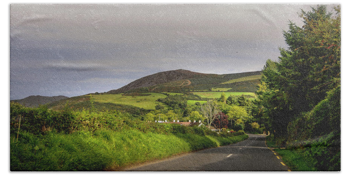 Jenny Rainbow Fine Art Photography Beach Towel featuring the photograph Way to Sugarloaf Hill. Ireland by Jenny Rainbow
