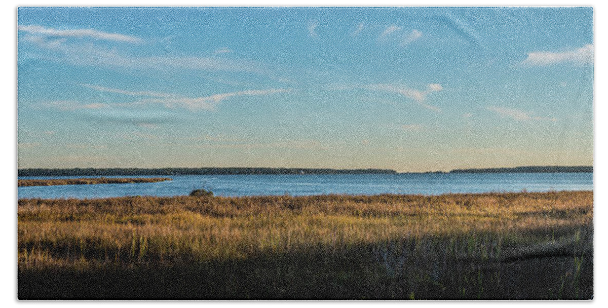 Alabama Beach Towel featuring the photograph Weeks Bay Panorama by James-Allen
