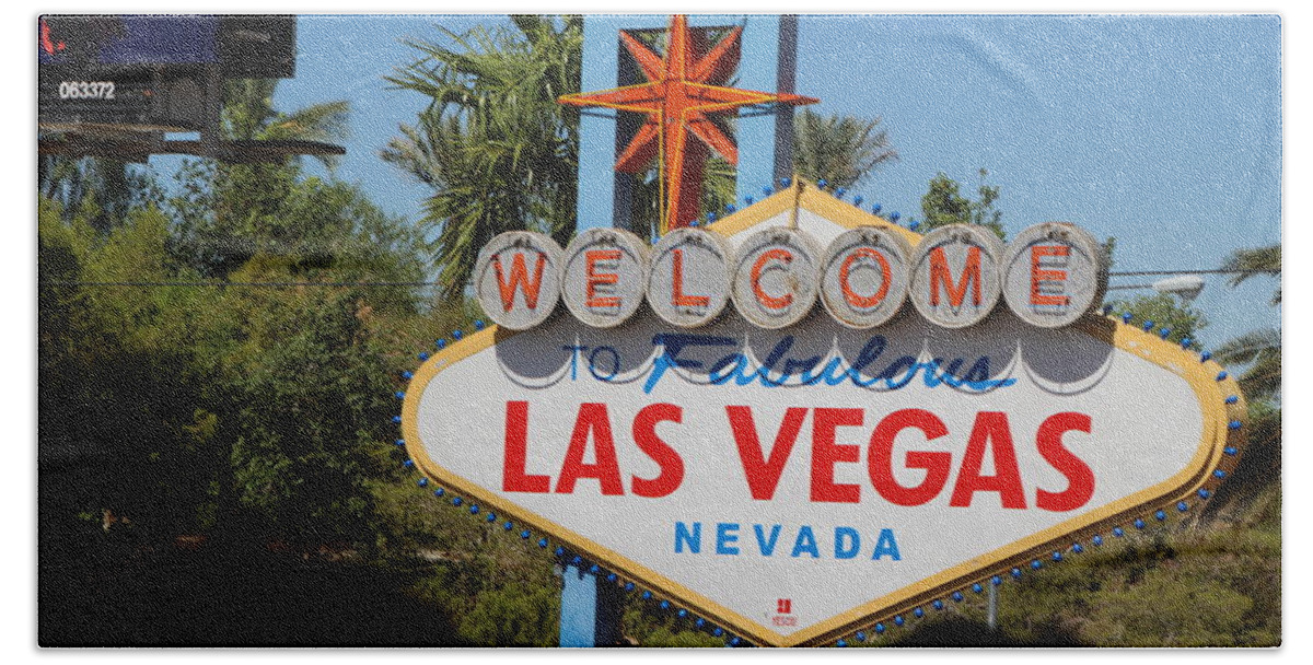 Welcome Beach Towel featuring the photograph Welcome to Las Vegas by Laura Smith