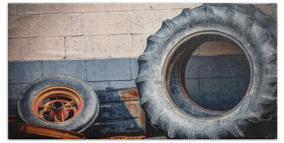 Tires Beach Towel featuring the photograph Wheels by Michelle Wittensoldner