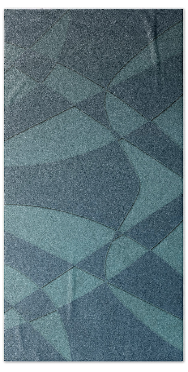 Curves Beach Towel featuring the digital art Wings and Sails - Blue and Light Blue by Jason Fink
