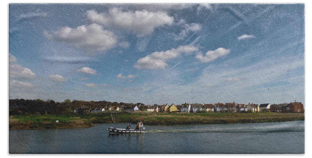 Essex Beach Towel featuring the photograph Wivenhoe Rowhedge ferry by Gary Eason