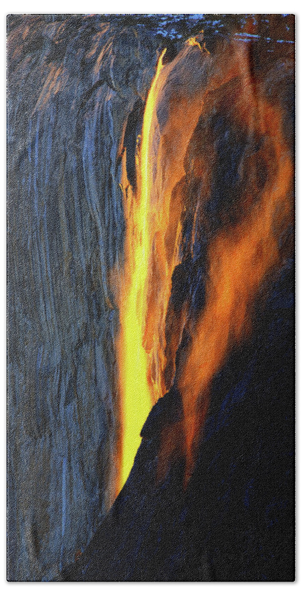 Yosemite Beach Towel featuring the photograph Yosemite Fire and Ice by Greg Norrell