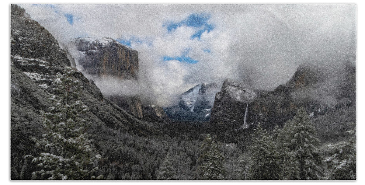 Yosemite Beach Towel featuring the photograph Yosemite in Winter by Norma Brandsberg