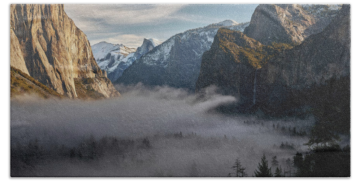Forest Beach Towel featuring the photograph Yosemite Valley in View by Jon Glaser