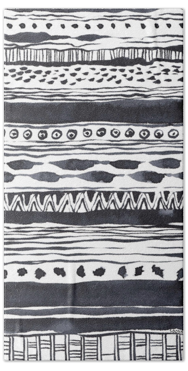 Pattern Beach Towel featuring the drawing Zen 2 by Soosh