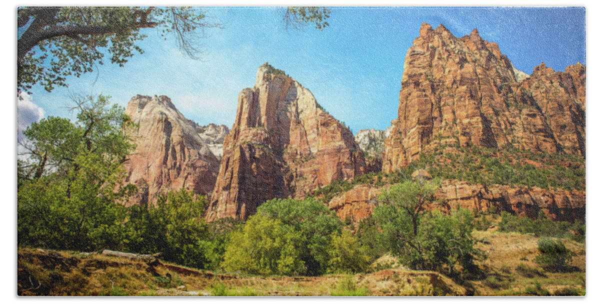 Utah Beach Towel featuring the photograph Zion National Park by Aileen Savage