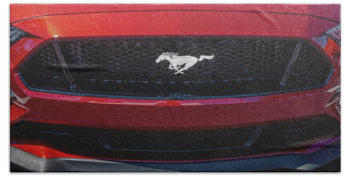 2019 Ford Mustang Gt 5.0 Beach Towel featuring the photograph 2019 Ford Mustang GT 5.0 X124 #1 by Rich Franco