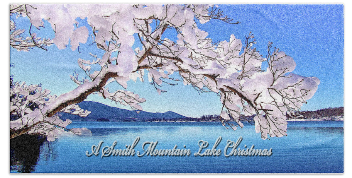Smith Mountain Lake Christmas Cards Beach Towel featuring the photograph A Smith Mountain Lake Christmas #1 by The James Roney Collection