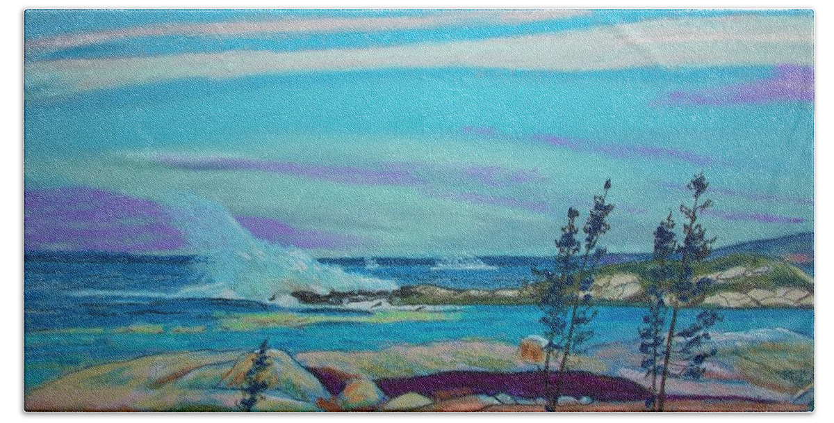 Pastels Beach Towel featuring the pastel After the storm #1 by Rae Smith PAC