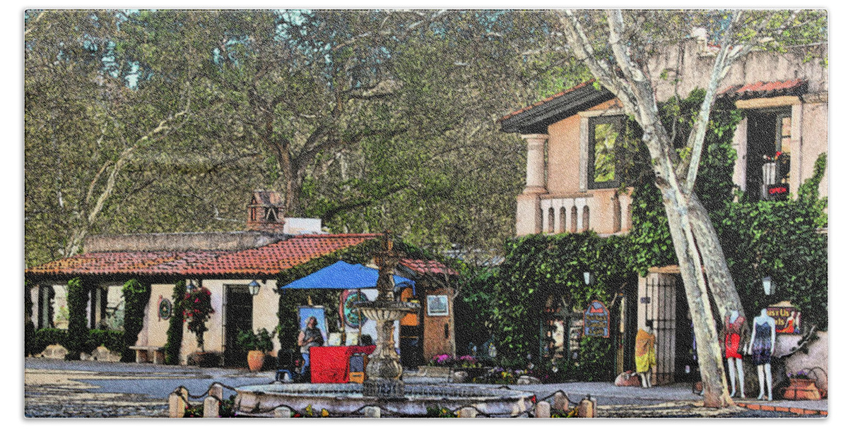 Paintings Beach Towel featuring the photograph Autumn Morning at Tlaquepaque #2 by Al Judge