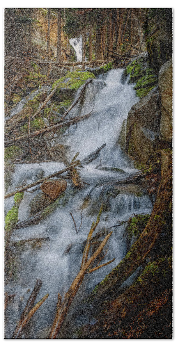 Landscape Beach Towel featuring the photograph Basin Falls #1 by Craig J Satterlee