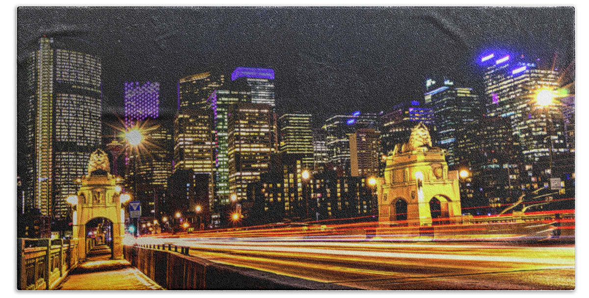 Alberta Beach Towel featuring the photograph Calgary Downtown #1 by Thomas Nay