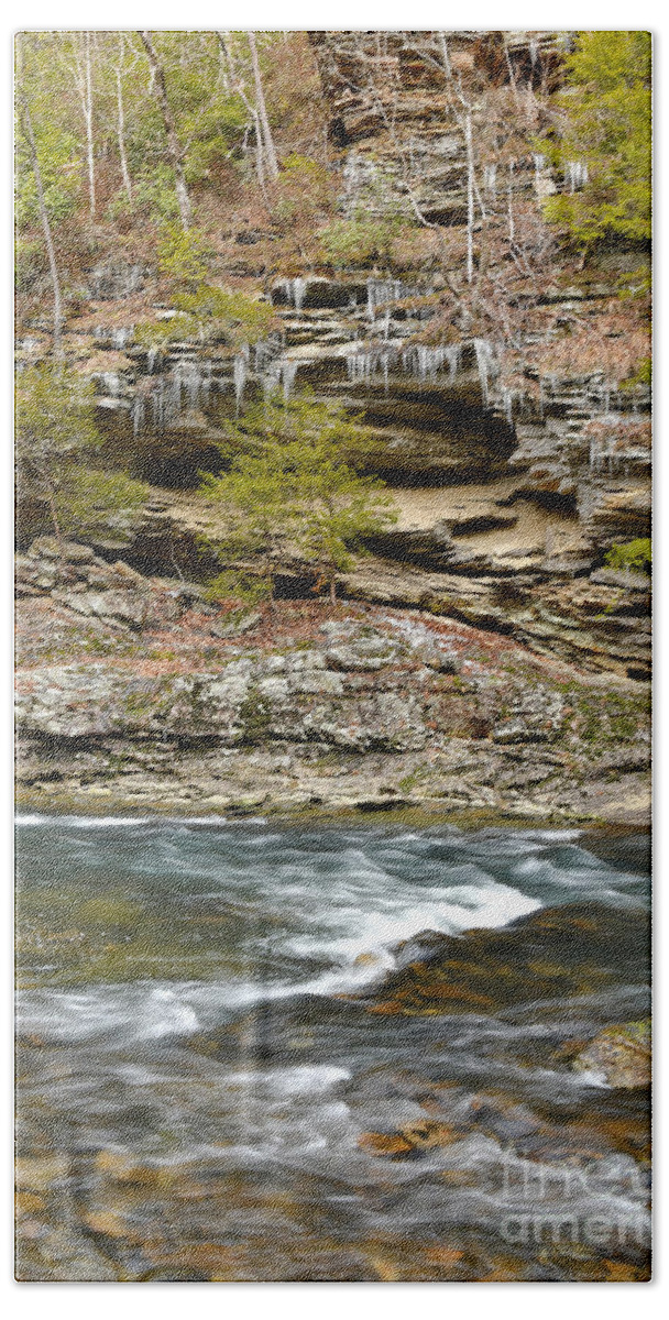 Piney Falls Beach Towel featuring the photograph Cane Creek 1 #1 by Phil Perkins