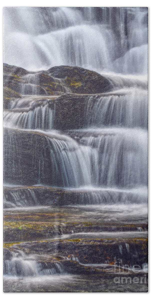 Tennessee Beach Towel featuring the photograph Cascading Waterfall #1 by Phil Perkins