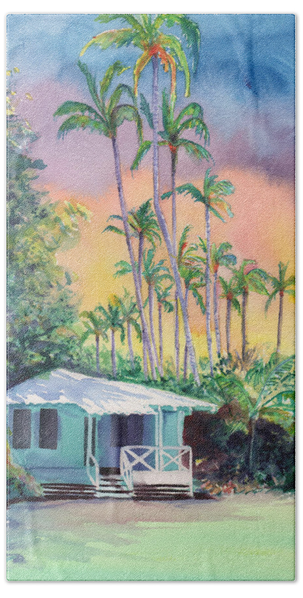 Kauai Beach Towel featuring the painting Dreams of Kauai #1 by Marionette Taboniar
