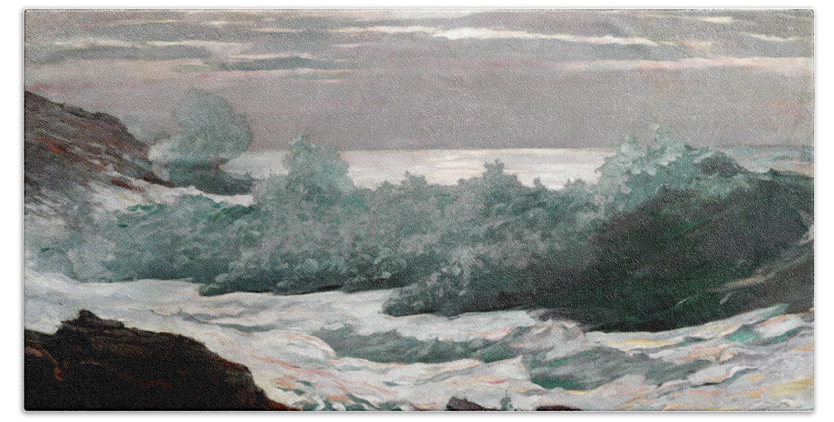 Winslow Homer Beach Towel featuring the painting Early Morning After a Storm at Sea by Winslow Homer