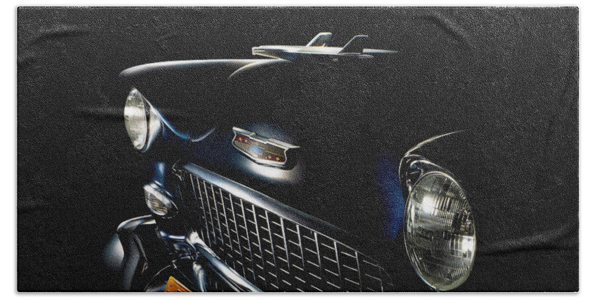 Chevy Beach Towel featuring the digital art Fifty-Five Chevy #1 by Douglas Pittman