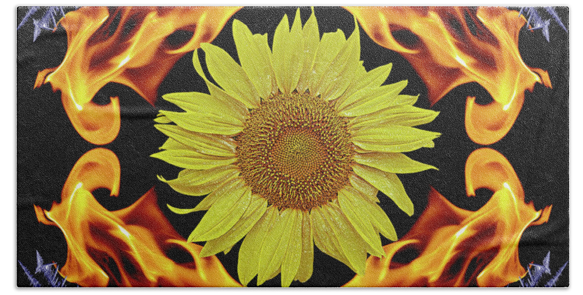 Sunflowers Beach Towel featuring the photograph Flower of the Sun #1 by Ben Upham III