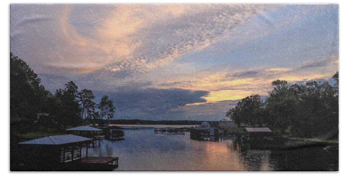 Lake Beach Towel featuring the photograph Goose Rejoice Sunrise #1 by Ed Williams