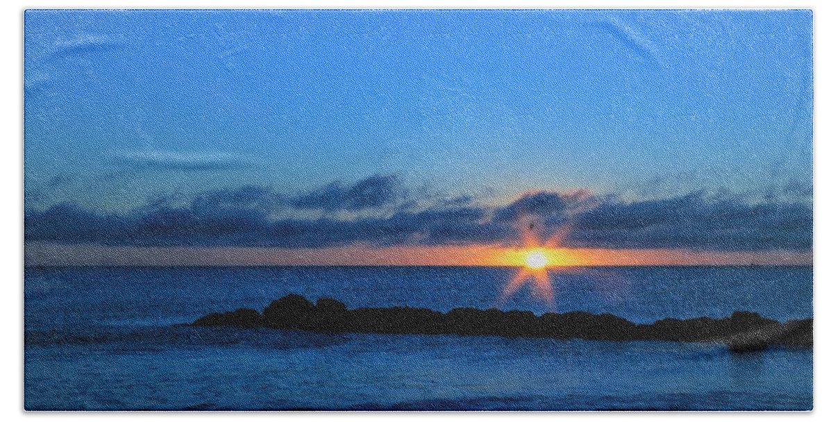  Beach Towel featuring the photograph Hampton Va Sunrise by Brad Nellis