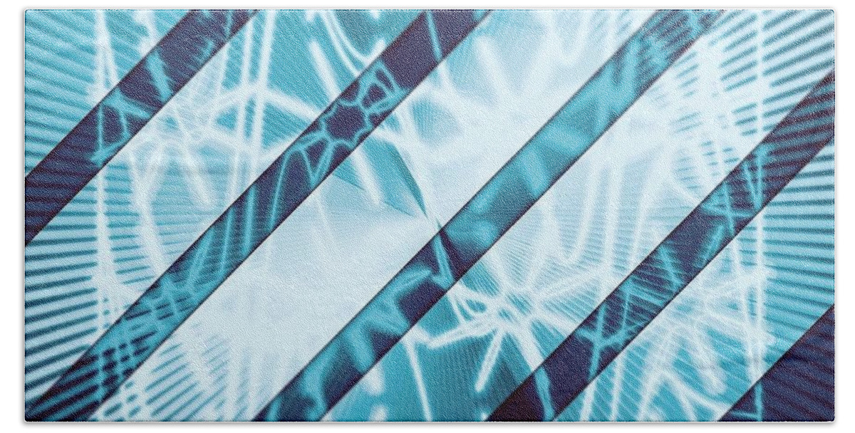 Abstract Beach Towel featuring the digital art Pattern 46 by Marko Sabotin