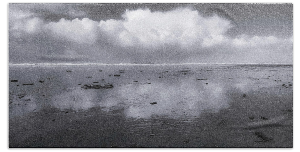 Black And White Photography Beach Towel featuring the photograph Remnants #1 by Allan Van Gasbeck