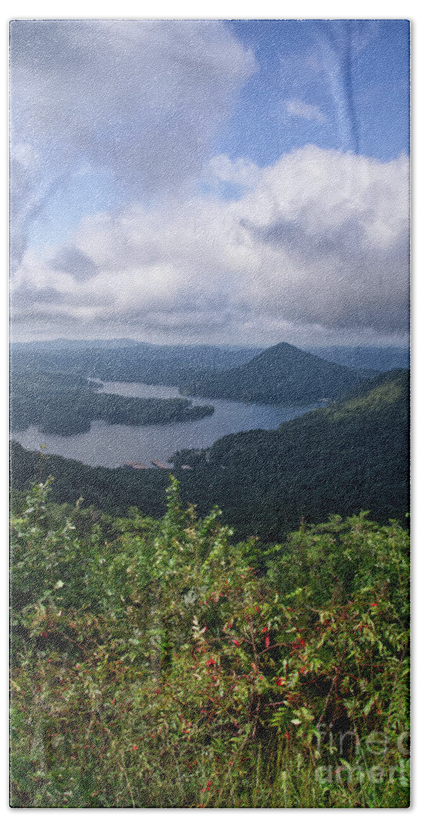 Lake Ocoee Beach Towel featuring the photograph Scenic Overlook 10 #1 by Phil Perkins