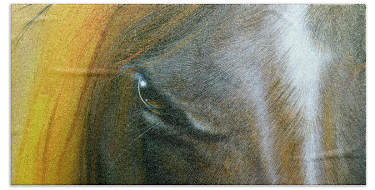 Horse Beach Towel featuring the painting Soul Within #1 by Mike Brown